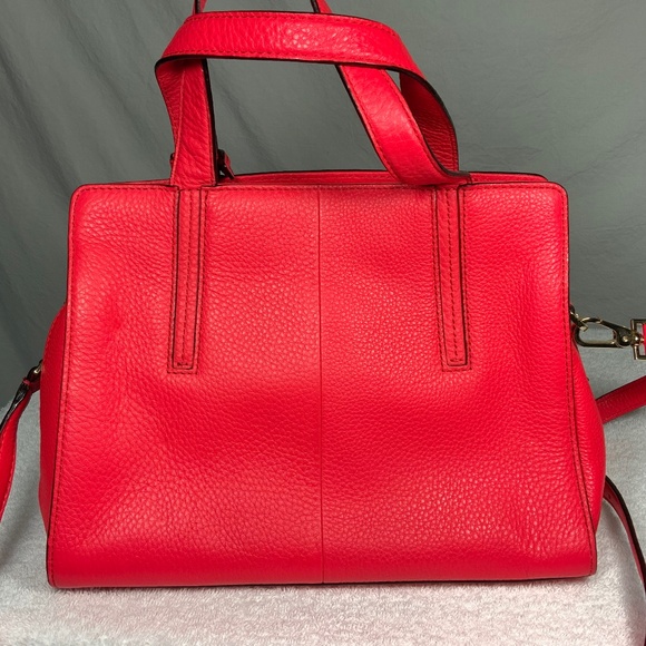 NWOT ♠️ Kate Spade Red Leather Satchel Crossbody - Picture 2 of 14